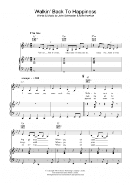 page one of Walkin' Back To Happiness (Piano, Vocal & Guitar Chords)