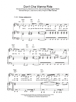 page one of Don't Cha Wanna Ride (Piano, Vocal & Guitar Chords)