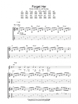 page one of Forget Her (Guitar Tab)
