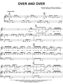 page one of Over And Over (Piano, Vocal & Guitar Chords (Right-Hand Melody))