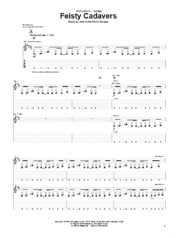 page one of Feisty Cadavers (Guitar Tab)