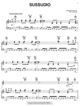 page one of Sussudio (Piano, Vocal & Guitar Chords (Right-Hand Melody))