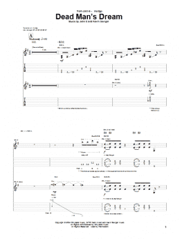 page one of Dead Man's Dream (Guitar Tab)