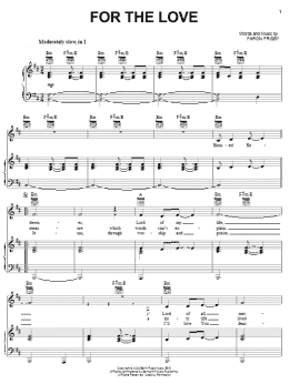 page one of For The Love (Piano, Vocal & Guitar Chords (Right-Hand Melody))
