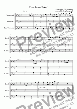 page one of Trombone Patrol