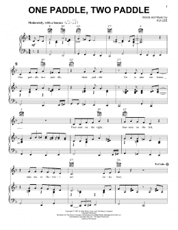 page one of One Paddle, Two Paddle (Piano, Vocal & Guitar Chords (Right-Hand Melody))