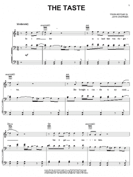 page one of The Taste (Piano, Vocal & Guitar Chords (Right-Hand Melody))