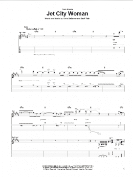 page one of Jet City Woman (Guitar Tab)