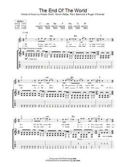 page one of The End Of The World (Guitar Tab)
