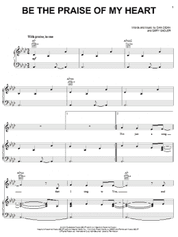 page one of Be The Praise Of My Heart (Piano, Vocal & Guitar Chords (Right-Hand Melody))