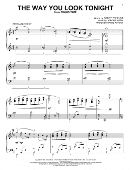page one of The Way You Look Tonight (arr. Phillip Keveren) (Piano Solo)