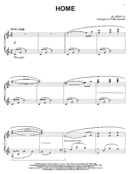 page one of Home (arr. Phillip Keveren) (Piano Solo)