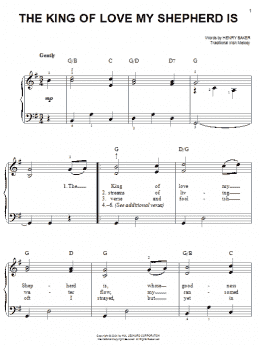 page one of The King Of Love My Shepherd Is (Easy Piano)