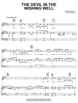 page one of The Devil In The Wishing Well (Piano, Vocal & Guitar Chords (Right-Hand Melody))
