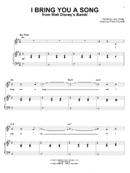page one of I Bring You A Song (Piano & Vocal)