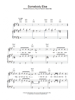 page one of Somebody Else (Piano, Vocal & Guitar Chords)