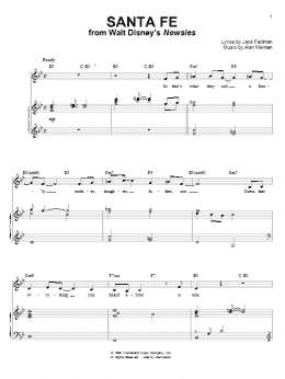 page one of Santa Fe (Piano & Vocal)
