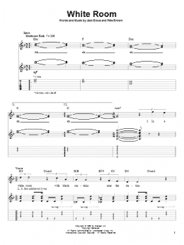 page one of White Room (Guitar Tab (Single Guitar))