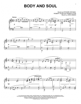 page one of Body And Soul (arr. Phillip Keveren) (Piano Solo)