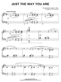 page one of Just The Way You Are (arr. Phillip Keveren) (Piano Solo)