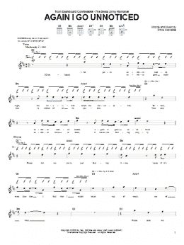 page one of Again I Go Unnoticed (Guitar Tab)