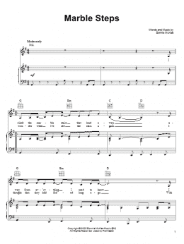 page one of Marble Steps (Piano, Vocal & Guitar Chords (Right-Hand Melody))