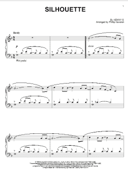 page one of Silhouette (arr. Phillip Keveren) (Piano Solo)