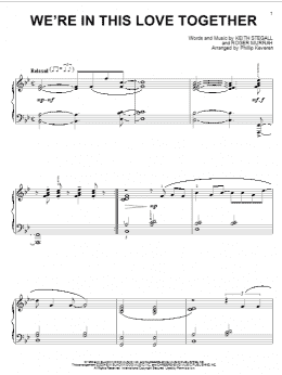 page one of We're In This Love Together (arr. Phillip Keveren) (Piano Solo)