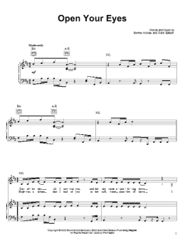page one of Open Your Eyes (Piano, Vocal & Guitar Chords (Right-Hand Melody))