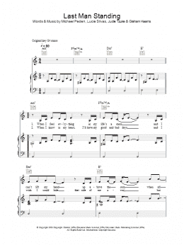 page one of Last Man Standing (Piano, Vocal & Guitar Chords)