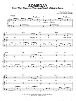 page one of Someday (from The Hunchback Of Notre Dame) (Piano & Vocal)