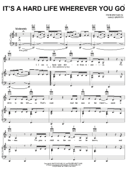 page one of It's A Hard Life Wherever You Go (Piano, Vocal & Guitar Chords (Right-Hand Melody))