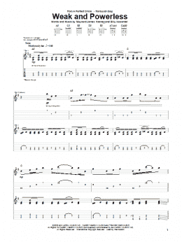 page one of Weak And Powerless (Guitar Tab)