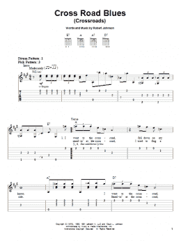 page one of Cross Road Blues (Crossroads) (Easy Guitar Tab)