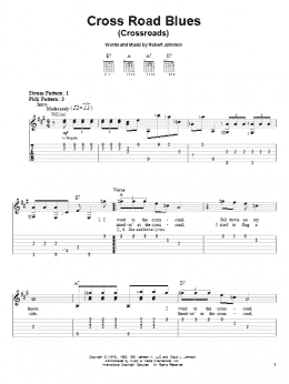 Cross Road Blues (Crossroads) Sheet Music | Robert Johnson | Guitar  Chords/Lyrics