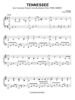 page one of Tennessee (Piano Solo)