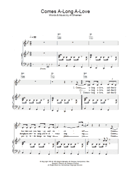 page one of Comes A-Long A-Love (Piano, Vocal & Guitar Chords)