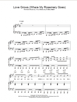 page one of Love Grows (Where My Rosemary Goes) (Piano, Vocal & Guitar Chords)