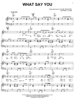 page one of What Say You (Piano, Vocal & Guitar Chords (Right-Hand Melody))