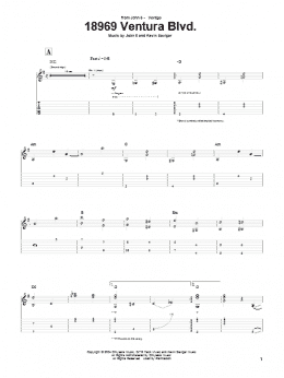 page one of 18969 Ventura Blvd. (Guitar Tab)