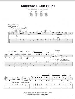 page one of Milkcow's Calf Blues (Easy Guitar Tab)