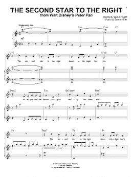 page one of The Second Star To The Right (from Peter Pan) (Piano & Vocal)