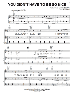page one of You Didn't Have To Be So Nice (Piano, Vocal & Guitar Chords (Right-Hand Melody))
