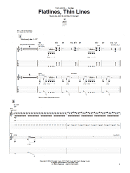 page one of Flatlines, Thin Lines (Guitar Tab)