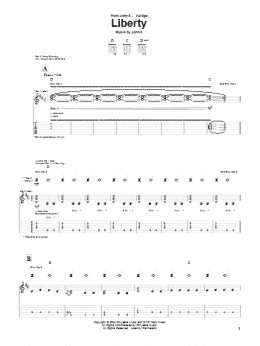 page one of Liberty (Guitar Tab)