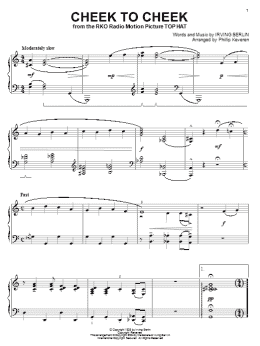 page one of Cheek To Cheek (arr. Phillip Keveren) (Piano Solo)