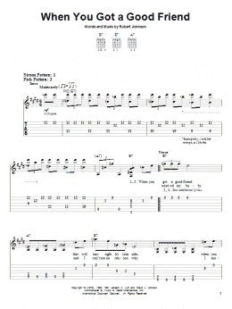 page one of When You Got A Good Friend (Easy Guitar Tab)