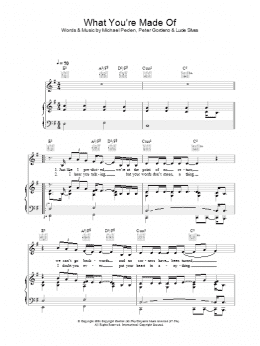 page one of What You're Made Of (Piano, Vocal & Guitar Chords (Right-Hand Melody))