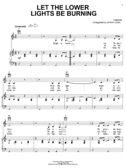 page one of Let The Lower Lights Be Burning (Piano, Vocal & Guitar Chords (Right-Hand Melody))