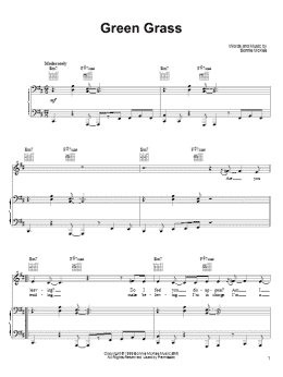 page one of Green Grass (Piano, Vocal & Guitar Chords (Right-Hand Melody))